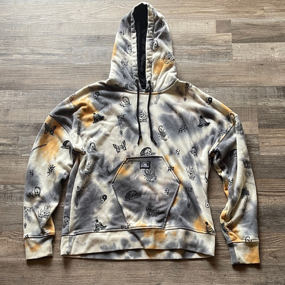 Lurking Class Graphic Hoodie in Black, Gray, and Orange